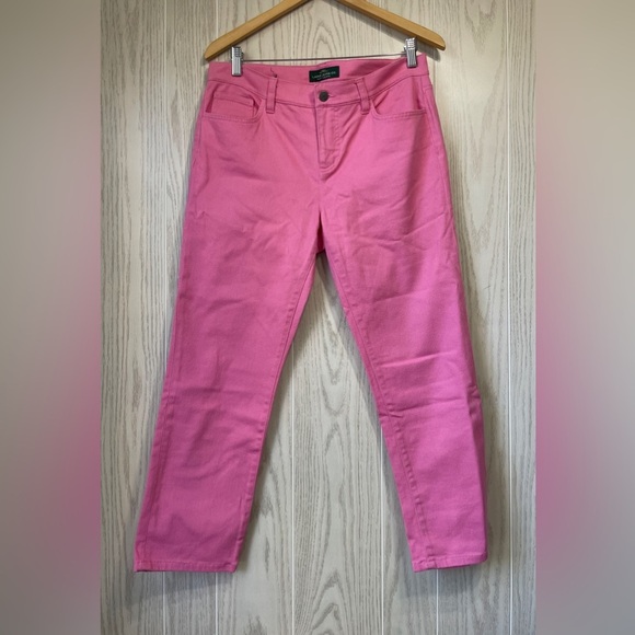 Ralph Lauren Classic Straight Cropped Pink Denim Jeans Size 10 - Picture 1 of 3